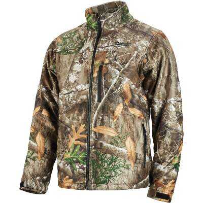 Milwaukee M12 QUIETSHELL Men's Realtree Edge Camouflage Cordless Heated Jacket Kit, L